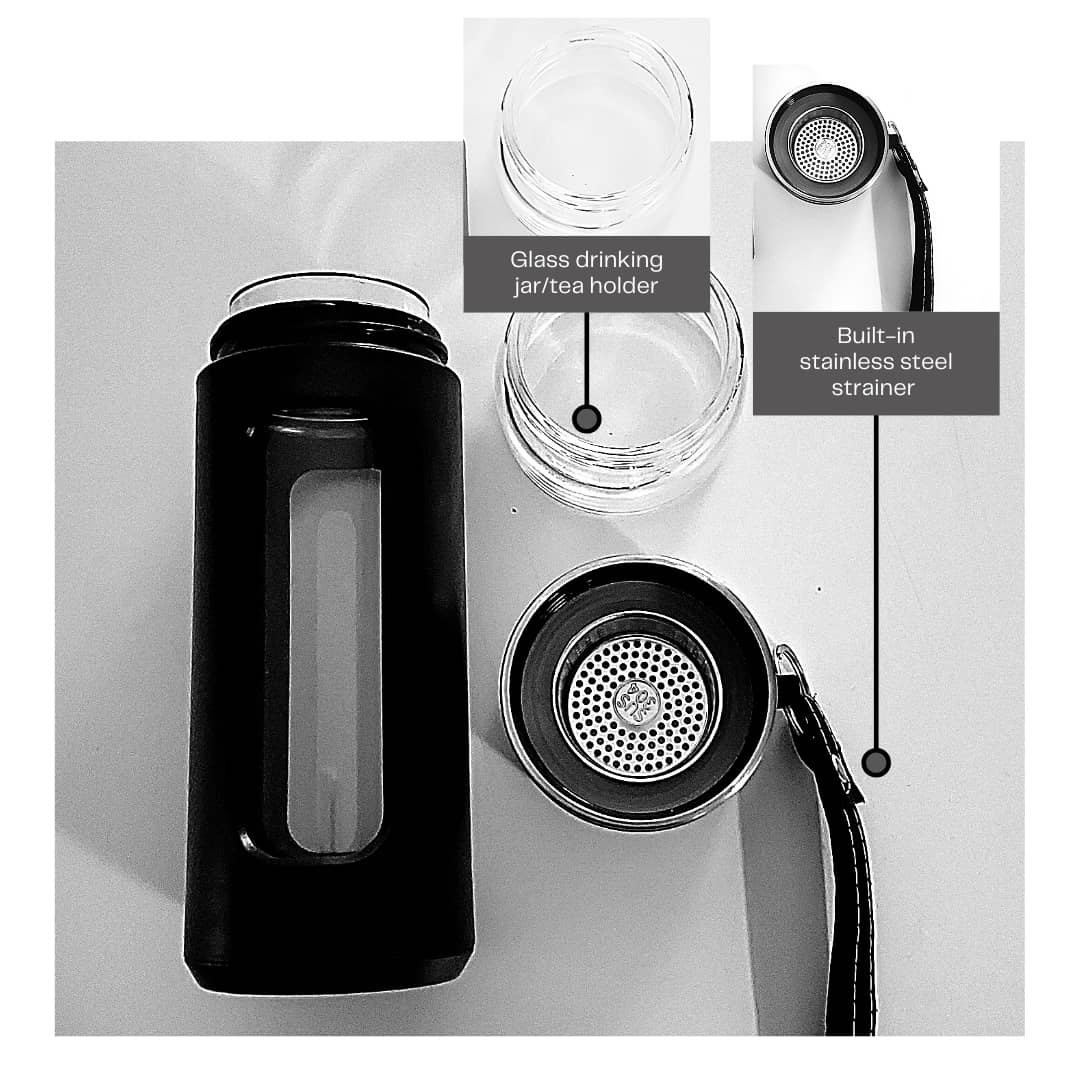 Portable Glass Infuser Tea Bottle