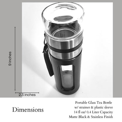 Portable Glass Infuser Tea Bottle